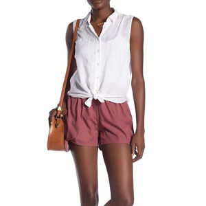 Madewell Viscose Autumn Berry Shorts Size Small